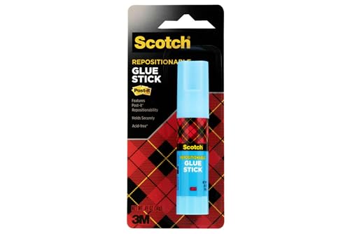 Scotch Repositionable Glue Stick 0.49 oz Acid Free and Non-Toxic (6314-CFT)