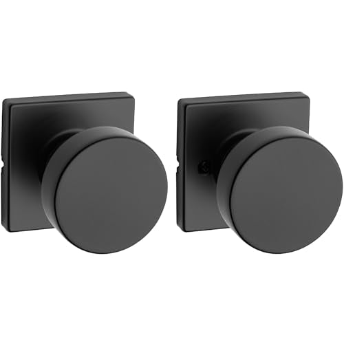 Kwikset Pismo Passage Door Knob Matte Black