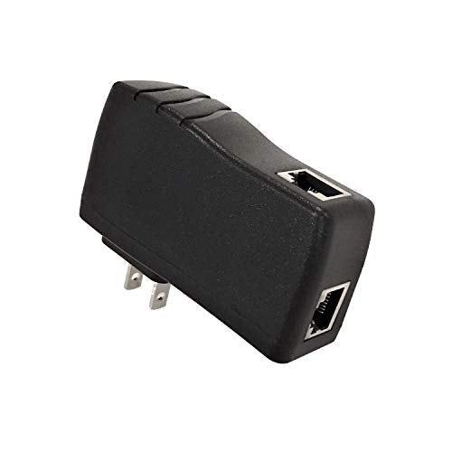 Poe Texas PoE Injector - Single Port Power Over Ethernet Passive PoE Adapter - UL Rated with Integrated 48V 15W Power Supply - 10/100/1000 Gigabit Data - Plug & Play Home Office VoIP Phone WiFi AP