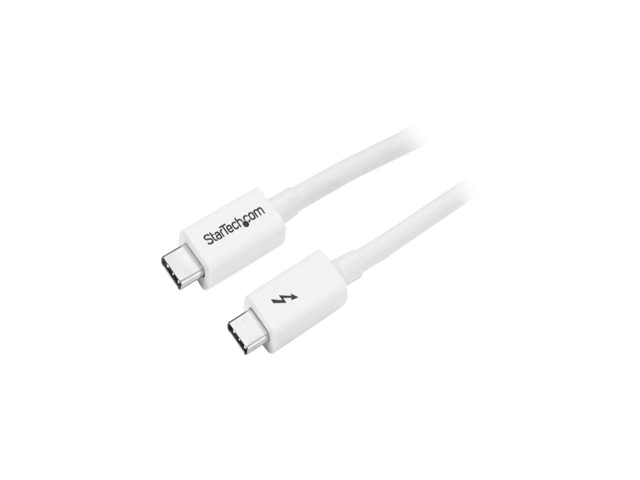 StarTech.com 3.3ft (1m) Passive Thunderbolt 3 Cable, 20Gbps, 100W PD, 4K Video, Thunderbolt Cable, Compatible with USB4/DP Alt Mode, Thunderbolt 4, USB 3.2/Type-C (TBLT3MM1MW)