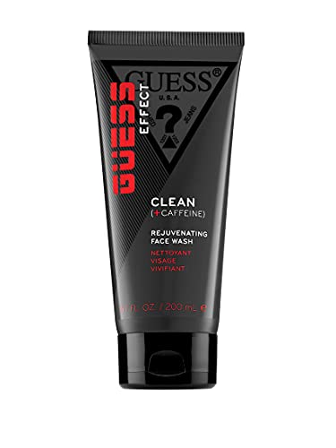 GUESS Effect Grooming CLEAN Face Wash with Caffeine for Men, 6.7 Fl Oz