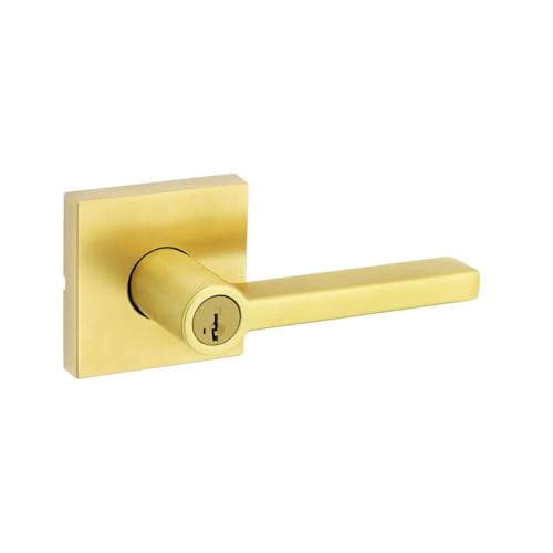 Kwikset Halifax 740HFLSQT-4S Entry Door Lock Satin Brass