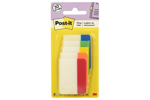 3M Post-it Tabs 2 in Assorted 30-Pack 686-ROYGB