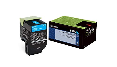 80C10C0 Toner, 1000 Page-Yield, Cyan, Sold as 1 Each