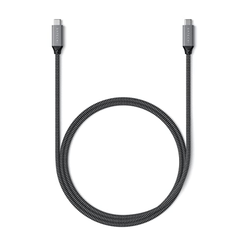 Satechi USB C to USB C 4.0 Pro Cable, 140W Power Delivery, 8K Resolution @ 60Hz, 4K @ 120Hz Single or 4K @ 60Hz Dual Display, 40Gbps Data Transfer, Downward Compatible to 2.0 USBC Devices (30in/80cm)