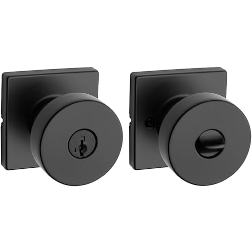 Kwikset Pismo Entry Door Knob Matte Black