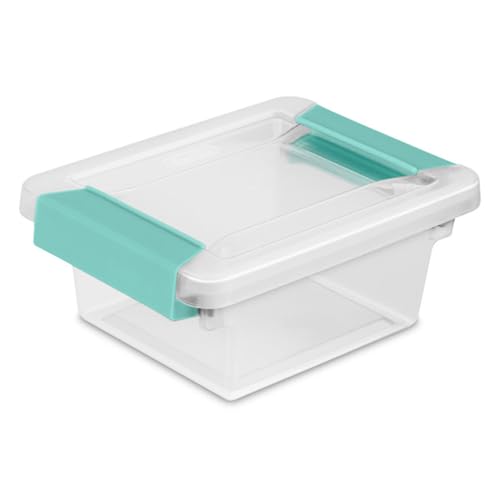 Sterilite Clip Box Mini 6-Pack Clear Plastic Bins