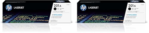 HP 201A Black Toner Cartridge Printers | Works with Color LaserJet Pro M252; Color LaserJet Pro MFP M277 Series | CF400A,(Pack of 2)