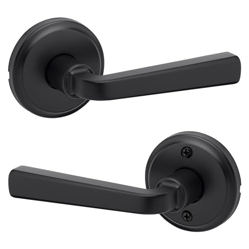 Kwikset Trafford Passage Door Handle Matte Black