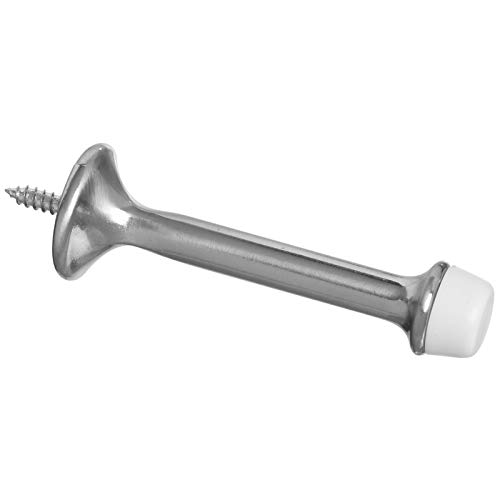 Stanley N325-696 National Hardware Rigid Door Stop, 3 in, Die Cast Zinc, Satin Nickel