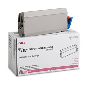 Okidata 41963002 C7100 C7300 C7350 C7500 C7550 Toner Cartridge (Magenta) in Retail Packaging