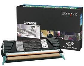 Lexmark C5240KH High-Yield Toner Cartridge, Black - in Retail Packaging