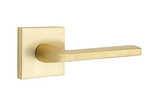 Emtek Helios Lever Square Rosette Dummy 5050HLOUS4 Satin Brass