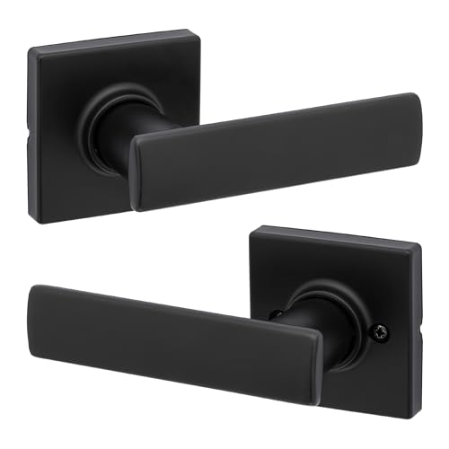 Kwikset Breton Lever 92001-593 Matte Black
