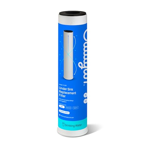 Culligan D-20 Undersink Water Filter Replacement Cartridge for Water Filtration System - Easy Installation & Compatible Design Fits Standard Underskink Systems, Redcuces Sediment, Rust, Dirt & Scale