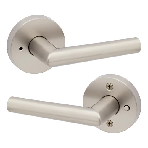 Kwikset Milan Privacy Door Lever Satin Nickel