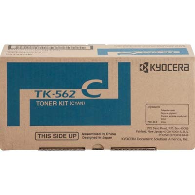 Kyocera 1T02HNCUS0 Model TK-562C Cyan Laser Cartridge for Ecosys C5300DN/C5350DN/P6030CDN, Genuine Kyocera, Up To 10000 Pages
