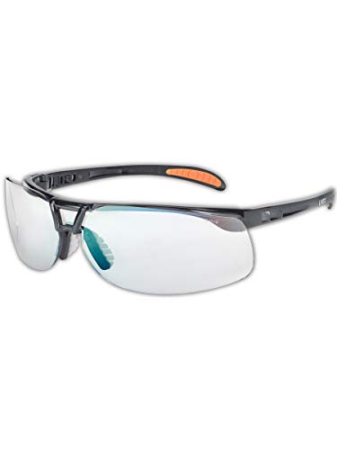Uvex Protégé Safety Glasses S4202, Metallic Black SCT-Reflect 50