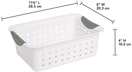 STERILITE BASKET 11X8X4" WHITE