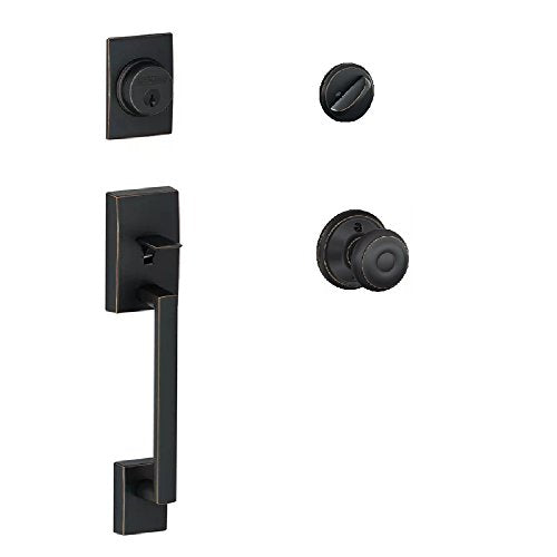 Schlage F60 Century Handleset Georgian Aged Bronze