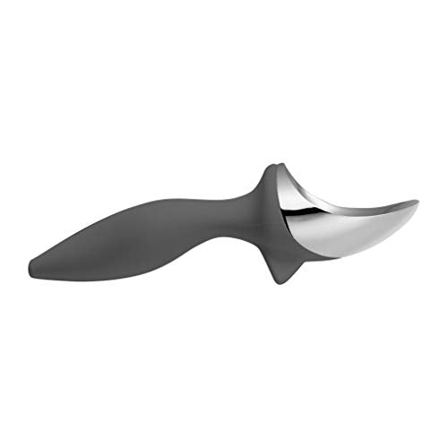 Tovolo Tilt Up Ice Cream Scoop – Use for Cookie Dough, Gelato, Sorbet & Frozen Treats, Built-in Feet, Non-Slip Ergonomic Handle, Heat Retaining Metal for Easy Scooping, Dishwasher Safe, Charcoal