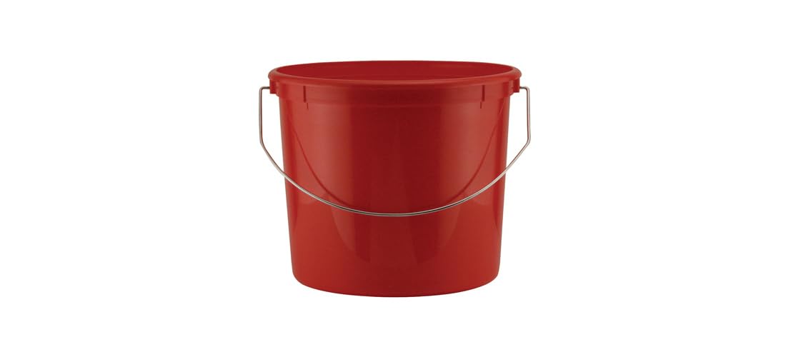 5 Qt Red Plastic Reinforced Pail