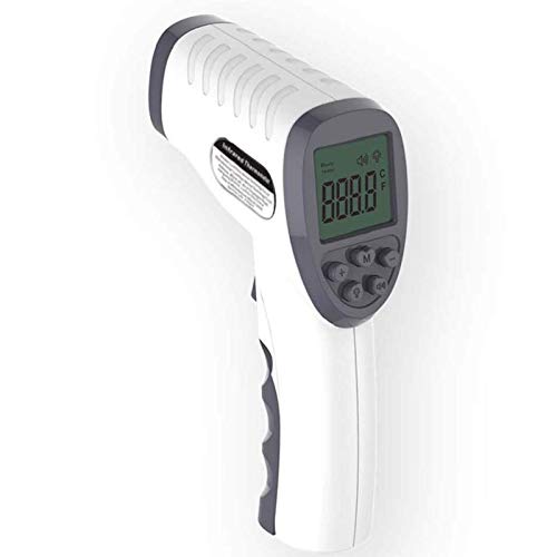 CLOC Non-Contact Infrared Thermometer SK-T008 - Both for Body and Object - Test Celsius & Fahrenheit - Battery Included - White.