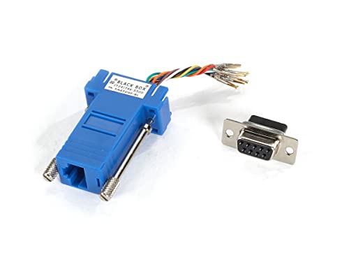 Black Box DB9 Colored Modular Adapter (Unassembled) Female to RJ-45 8-Wire Blue
