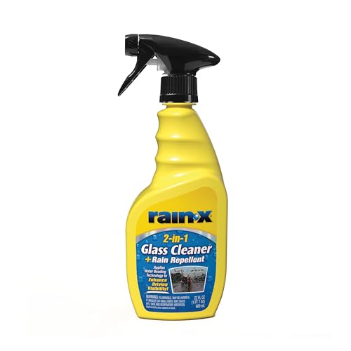 Rain-X 5071268 2-in-1 Glass Cleaner and Rain Repellant, 23 oz. (Pack of 1) - Provides a Streak-Free Clean for Automotive Glass While Preventing Sleet, Snow, Ice, and Road Spray Build Up