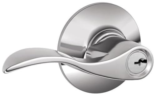 Schlage Accent F51A Keyed Entry Lock C Keyway Bright Chrome