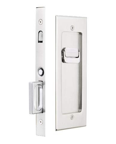 Emtek 2115 Modern Privacy Pocket Door Lock Satin Nickel