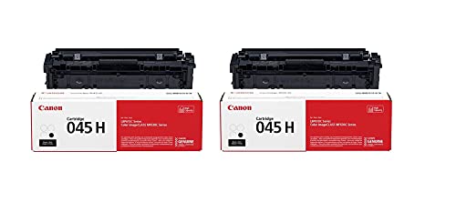 Canon 045H High Yield Black Toner Cartridge - 2 Pack in Retail Packing