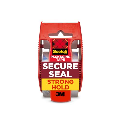 Scotch Secure Seal Packing Tape, Ultra Clear, Reliable and Durable Seal, 1.88 in x 800 in., 1 Packaging Roll with Dispenser