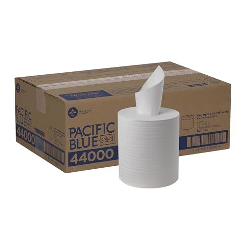 Pacific Blue Select Centerpull 2-Ply Paper Towels (previously branded Preference) by GP PRO (Georgia-Pacific), White, 44000, 520 Sheets Per Roll, 6 Rolls Per Case