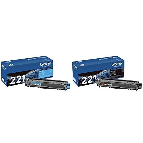 Brother TN221BK & TN221C Standard Yield Toner Cartridge Bundle