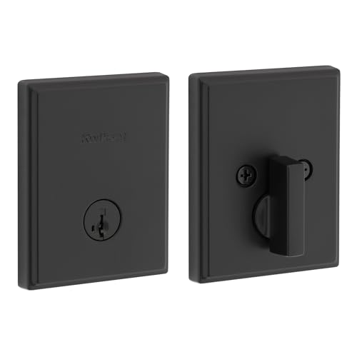 Kwikset Crosstown Deadbolt Lock Matte Black