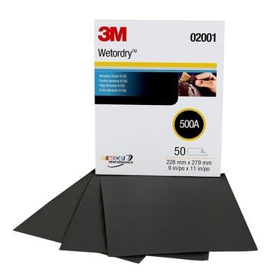 3M Wetordry Paper Sheet 413Q, 9 in x 11 in 500 A weight [PRICE is per SHEET]