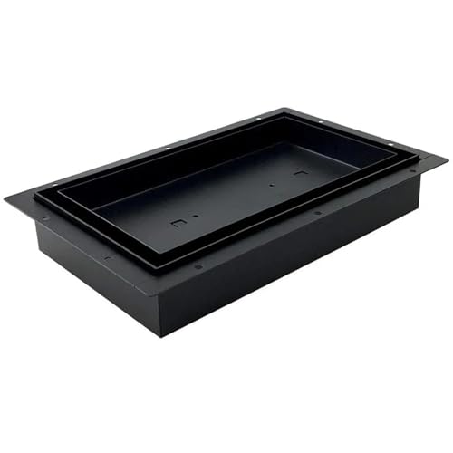 Fittes Flush Floor Vent [Luxe], Minimalist Solid Steel HVAC Air Return Register Cover, Customizable Modern Adjustable Airflow Solution for Home Floor, Damper Included – 6"x10" – Matte Black