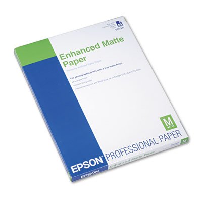 Epson Ultra Premium Presentation Paper MATTE (8.5x11 Inches, 50 Sheets) (S041341),White