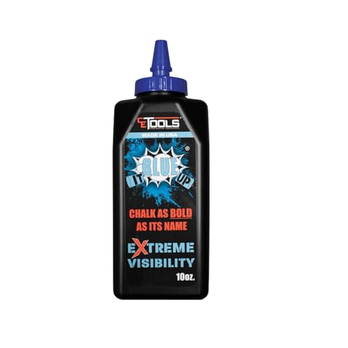 CE TOOLS Blue It Up® Marking Chalk, Color BLUE, EXTREME VISIBILITY, MADE IN USA -10 oz (283.5g) For Chalkline, Hydrophobic, Construction Chalk.