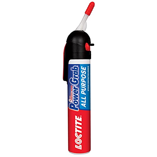 Loctite Power Grab Express All Purpose Construction Adhesive, 7.5 fl oz, 1 Pressure Pack - Versatile Construction Glue for Cement, Tile, Wall & More