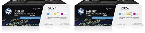 HP 202A Cyan,Magenta,Yellow Toner Cartridges Printers | Works with Color LaserJet Pro M254,Color LaserJet Pro MFP M281 Series | CF500AM,(Pack of 6)
