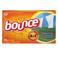 Bounce Fabric Softener Sheets Outdoor Fresh 15 Sheets/Box