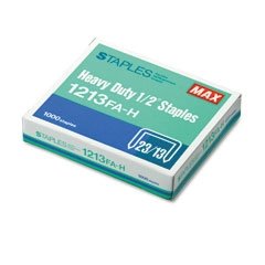 MAX HD-12F Flat Clinch Staples 1000-Pack