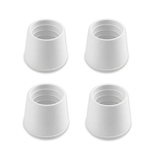 Shepherd 9121 1" White Rubber Leg Tips 4 Count