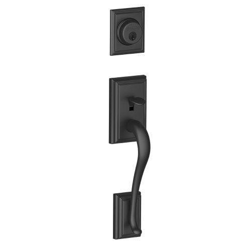 Schlage Addison Handleset F58 ADD 622 Matte Black