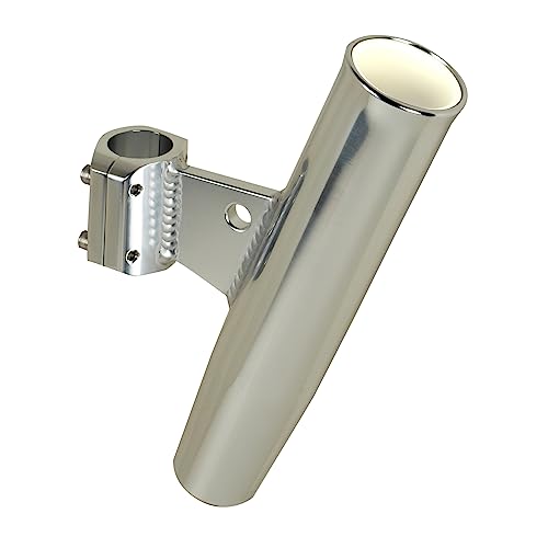 CE Smith Aluminum Boat Rod Holder with Vertical Clamp, Fits 1.66" OD Rails
