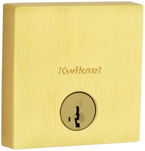 Kwikset Downtown 258SQT-S Deadbolt Satin Brass