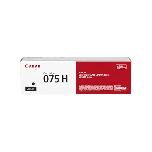 Canon Genuine 075 Black High Capacity Toner Cartridge Compatible with MF660 Series and LBP640 Series Laser Printers
