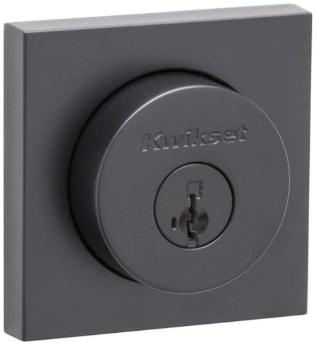 Kwikset Halifax Square Deadbolt Matte Black
